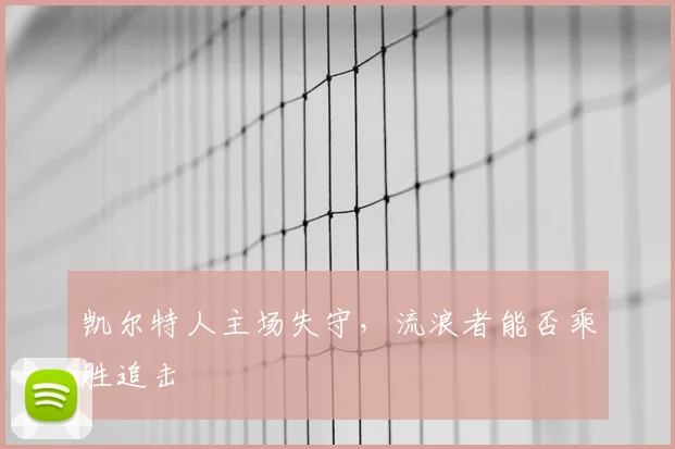 凯尔特人主场失守，流浪者能否乘胜追击